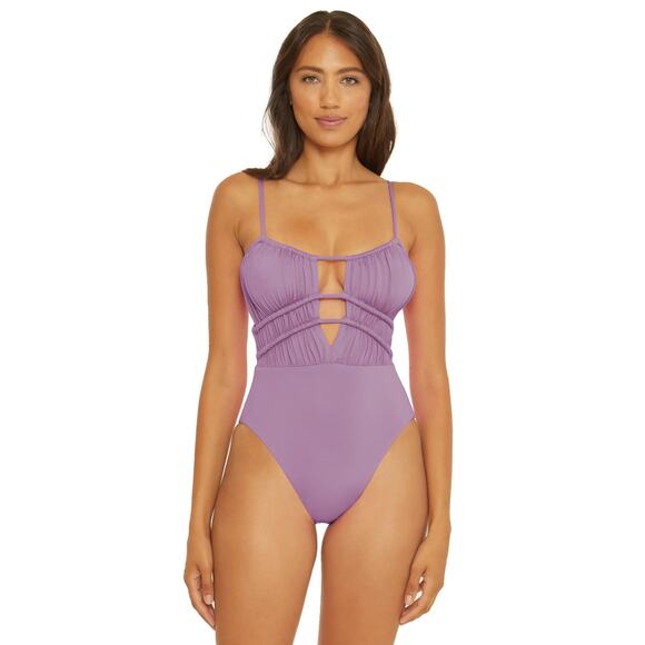 Becca By Rebecca Virtue Color Code Plunge One Piece Viola - Picture 2 of 4